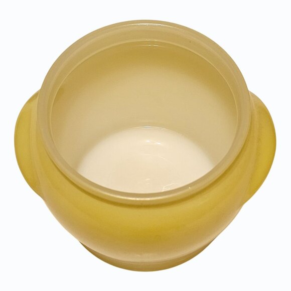 Vintage Glasbake Honey Whip Jars Pots -  Blue Yellow  Gray Lot of 3 NO LIDS - Picture 5 of 12